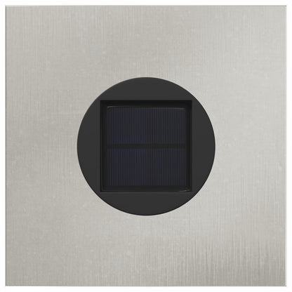 vidaXL Solar LED Pathway Light 2 pcs Silver Stainless Steel