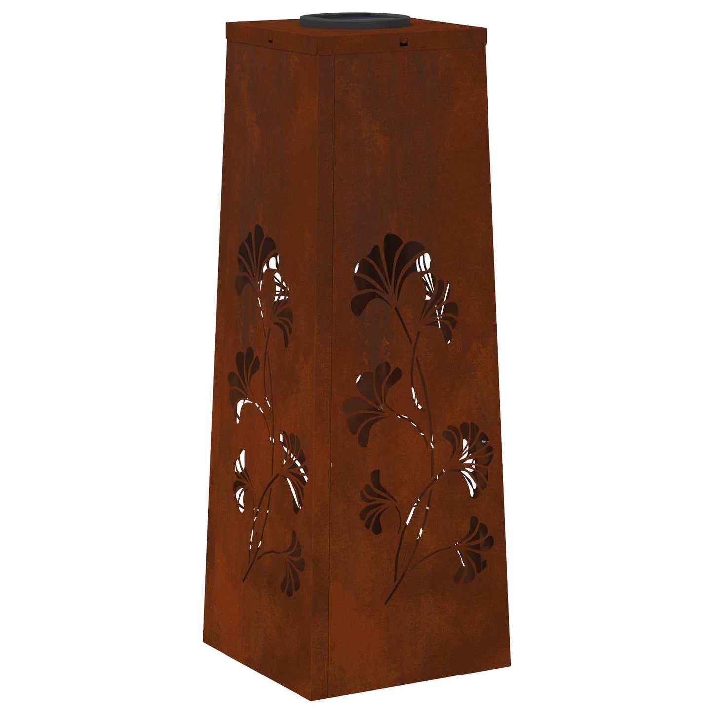 vidaXL Solar LED Pathway Light 2 pcs Rusty Weathering Steel