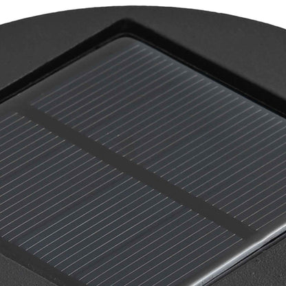 vidaXL Solar LED Pathway Light 2 pcs Black Cold Rolled Steel