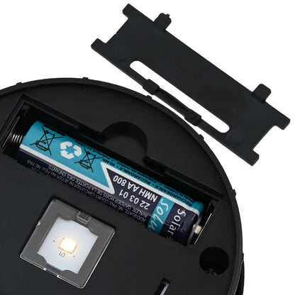 vidaXL Solar LED Pathway Light 2 pcs Black Cold Rolled Steel