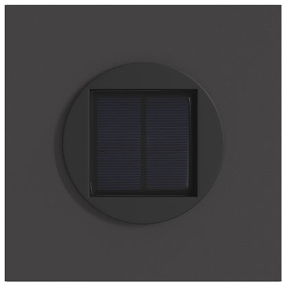 vidaXL Solar LED Pathway Light 2 pcs Black Cold Rolled Steel