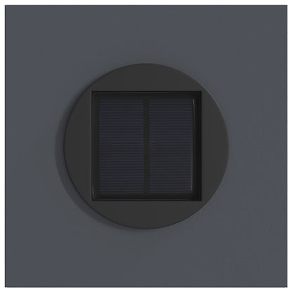 vidaXL Solar LED Pathway Light 2 pcs Anthracite Cold Rolled Steel