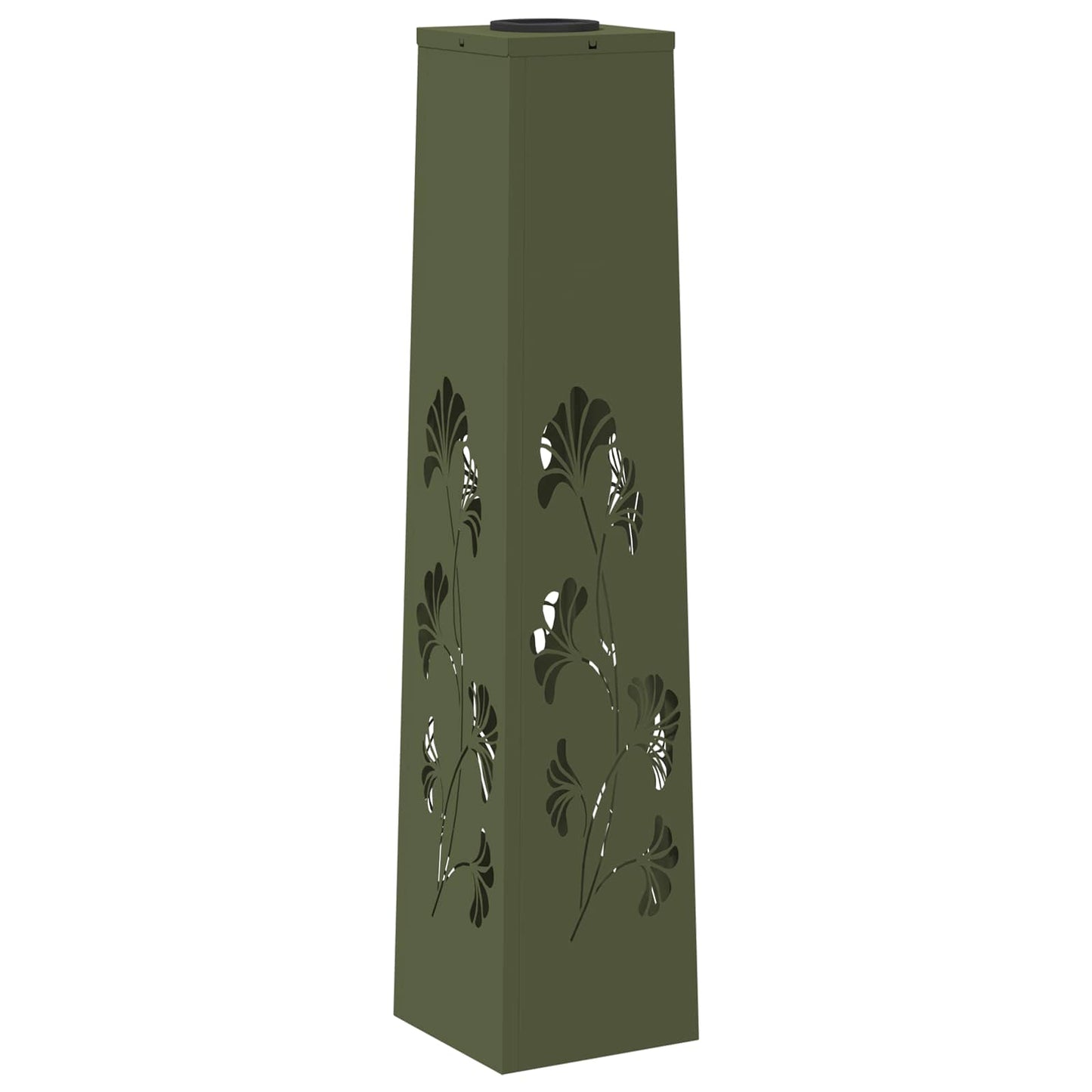 vidaXL Solar LED Pathway Light 2 pcs Olive Green Cold Rolled Steel