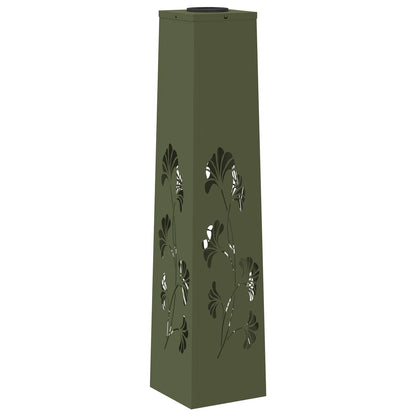 vidaXL Solar LED Pathway Light 2 pcs Olive Green Cold Rolled Steel