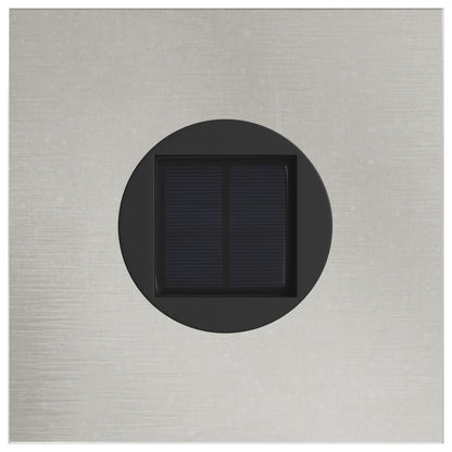 vidaXL Solar LED Pathway Light 2 pcs Silver Stainless Steel