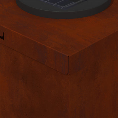 vidaXL Solar LED Pathway Light 2 pcs Rusty Weathering Steel
