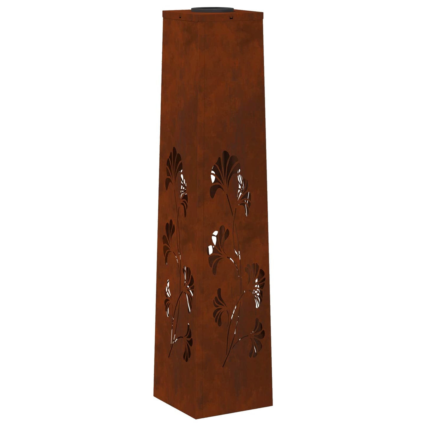 vidaXL Solar LED Pathway Light 2 pcs Rusty Weathering Steel
