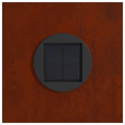 vidaXL Solar LED Pathway Light 2 pcs Rusty Weathering Steel