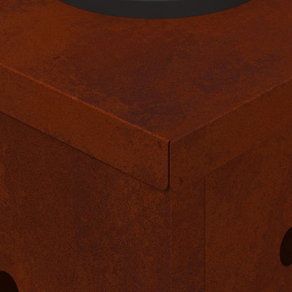 vidaXL Solar LED Pathway Light 2 pcs Rusty Weathering Steel