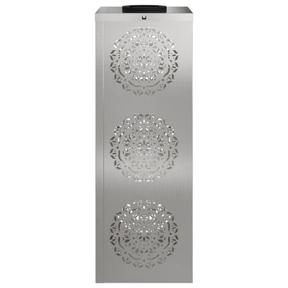 vidaXL Solar LED Pathway Light 2 pcs Silver Stainless Steel