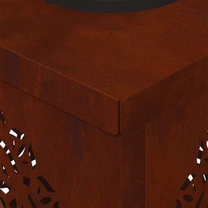 vidaXL Solar LED Pathway Light 2 pcs Rusty Weathering Steel