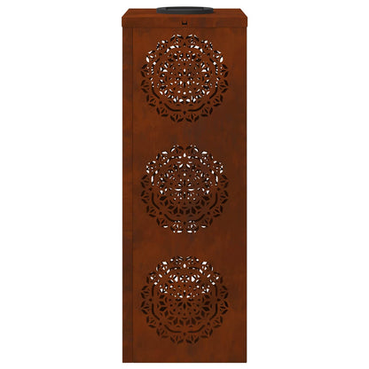 vidaXL Solar LED Pathway Light 2 pcs Rusty Weathering Steel