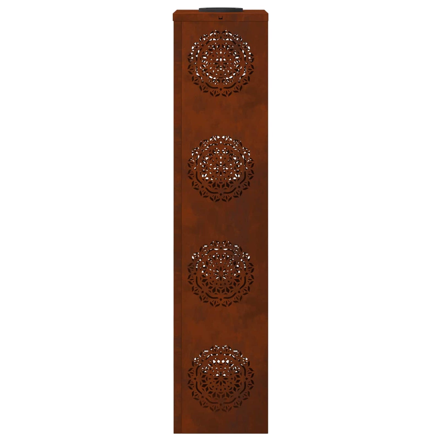 vidaXL Solar LED Pathway Light 2 pcs Rusty Weathering Steel