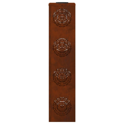 vidaXL Solar LED Pathway Light 2 pcs Rusty Weathering Steel