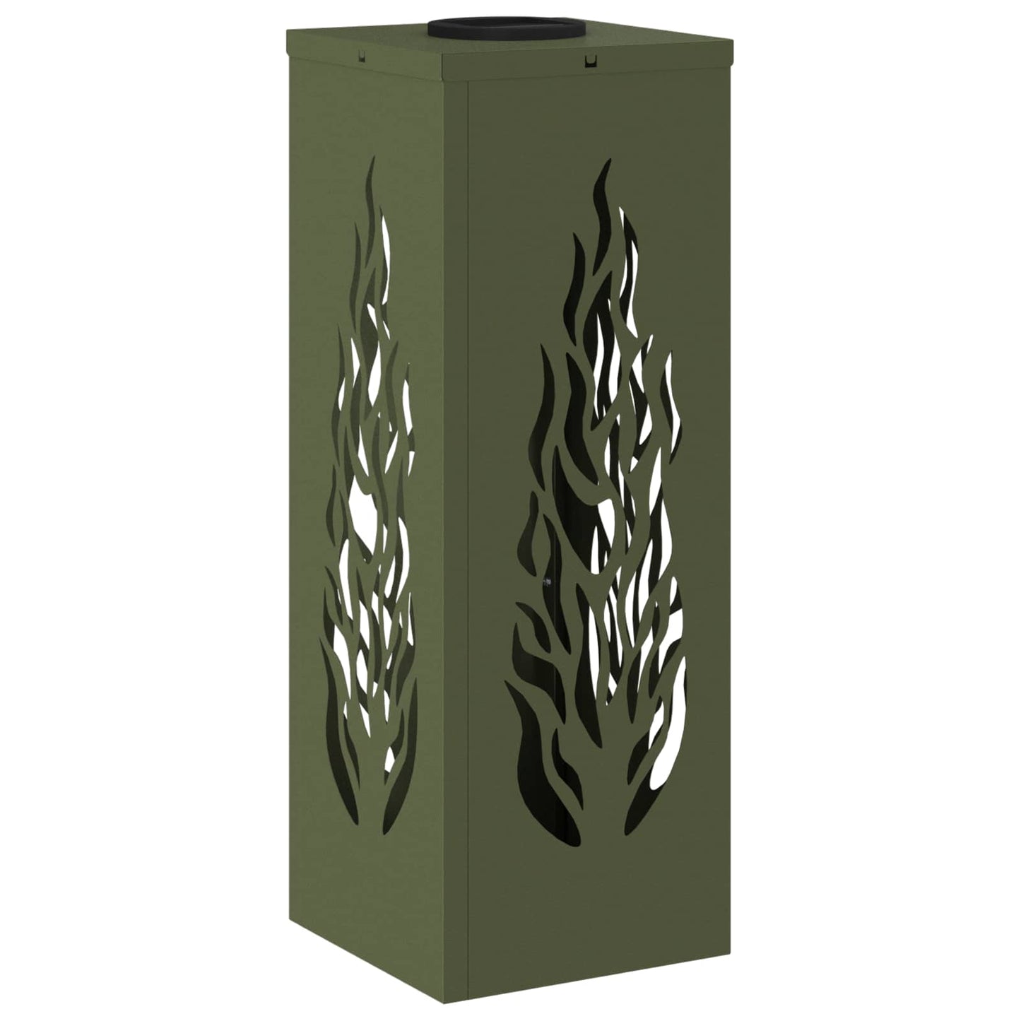 vidaXL Solar LED Pathway Light 2 pcs Olive Green Cold Rolled Steel