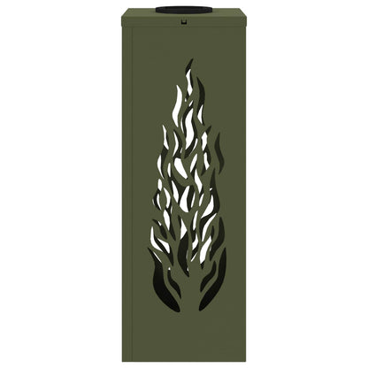 vidaXL Solar LED Pathway Light 2 pcs Olive Green Cold Rolled Steel