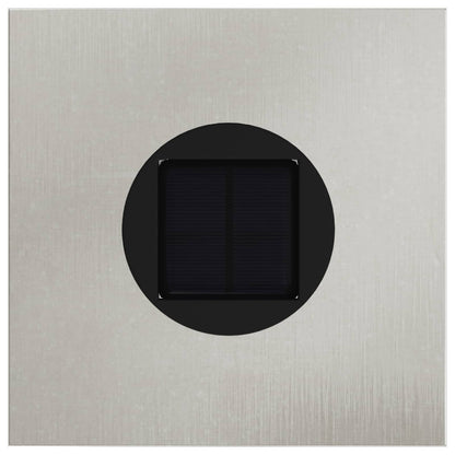 vidaXL Solar LED Pathway Light 2 pcs Silver Stainless Steel