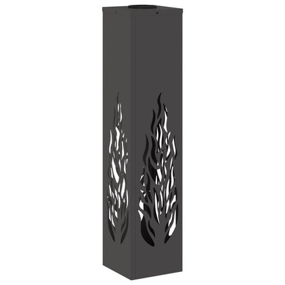 vidaXL Solar LED Pathway Light 2 pcs Black Cold Rolled Steel