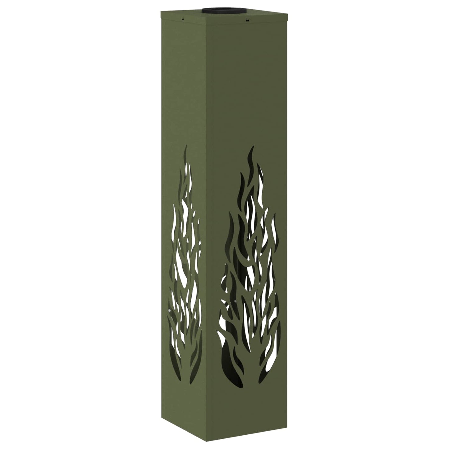 vidaXL Solar LED Pathway Light 2 pcs Olive Green Cold Rolled Steel