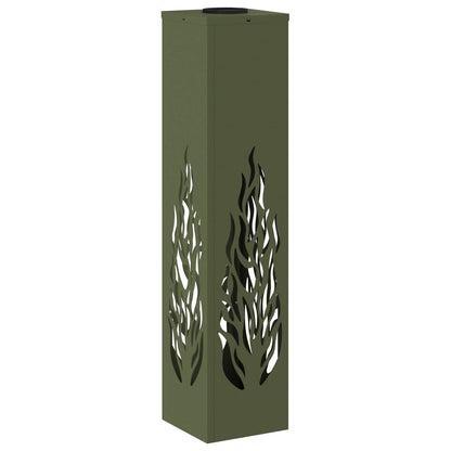 vidaXL Solar LED Pathway Light 2 pcs Olive Green Cold Rolled Steel