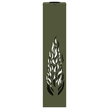 vidaXL Solar LED Pathway Light 2 pcs Olive Green Cold Rolled Steel