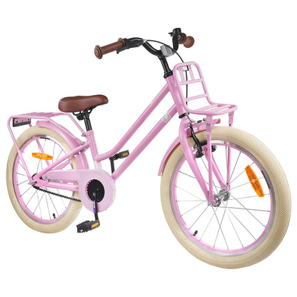 vidaXL Kids Bike 18 Inches for 5-7 Years Old Light Pink