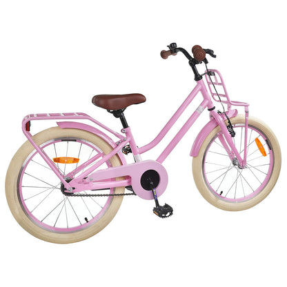 vidaXL Kids Bike 18 Inches for 5-7 Years Old Light Pink