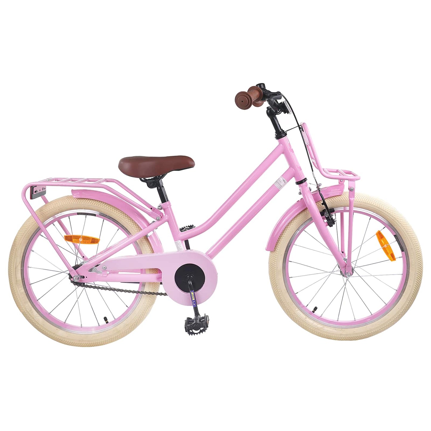 vidaXL Kids Bike 18 Inches for 5-7 Years Old Light Pink
