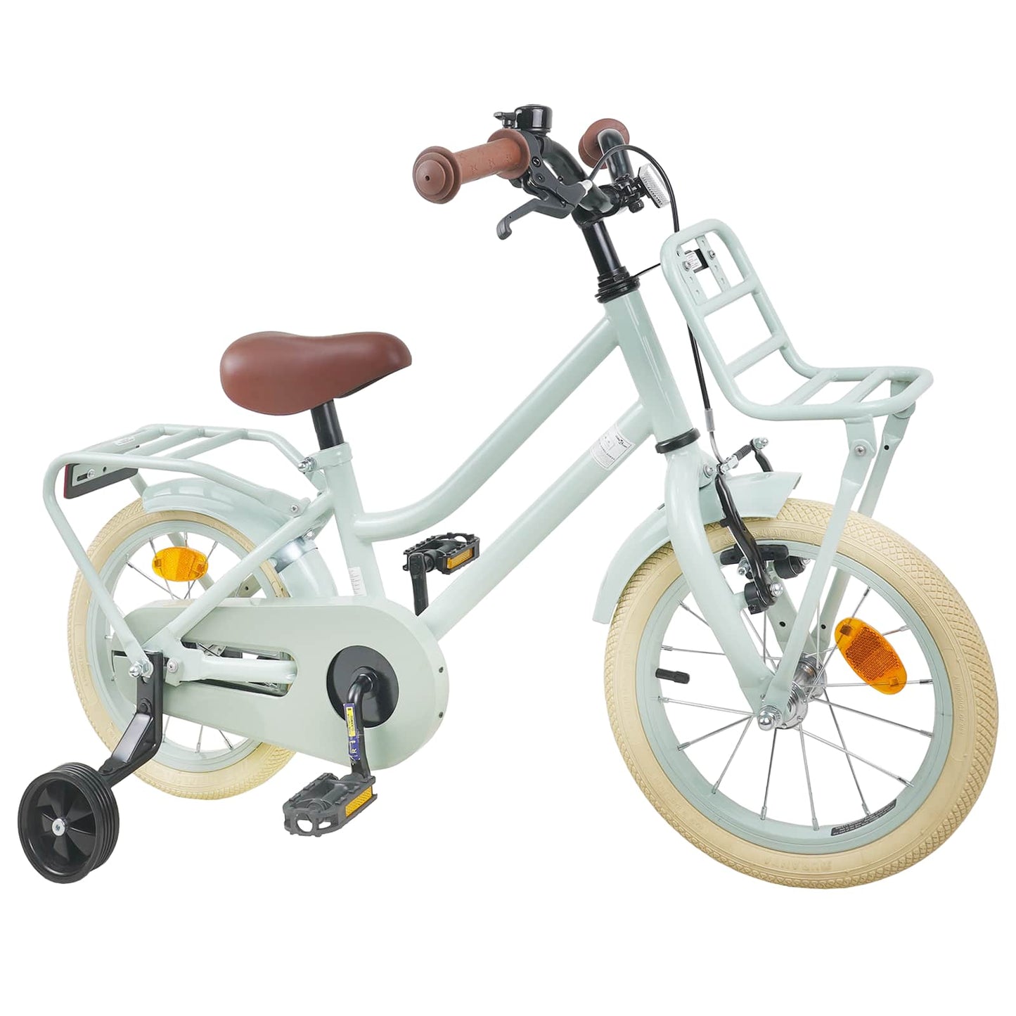 vidaXL Kids Bike 14 Inches for 3-5 Years Old Light Green