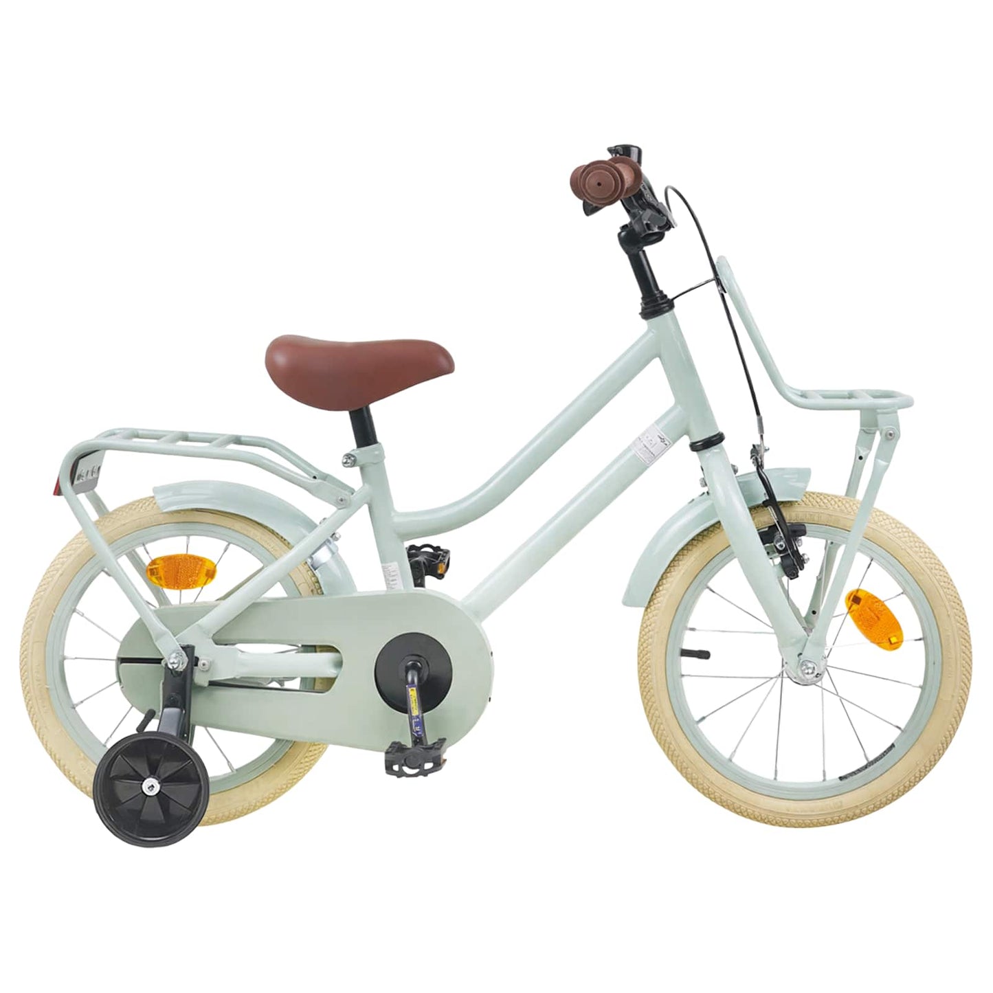 vidaXL Kids Bike 14 Inches for 3-5 Years Old Light Green