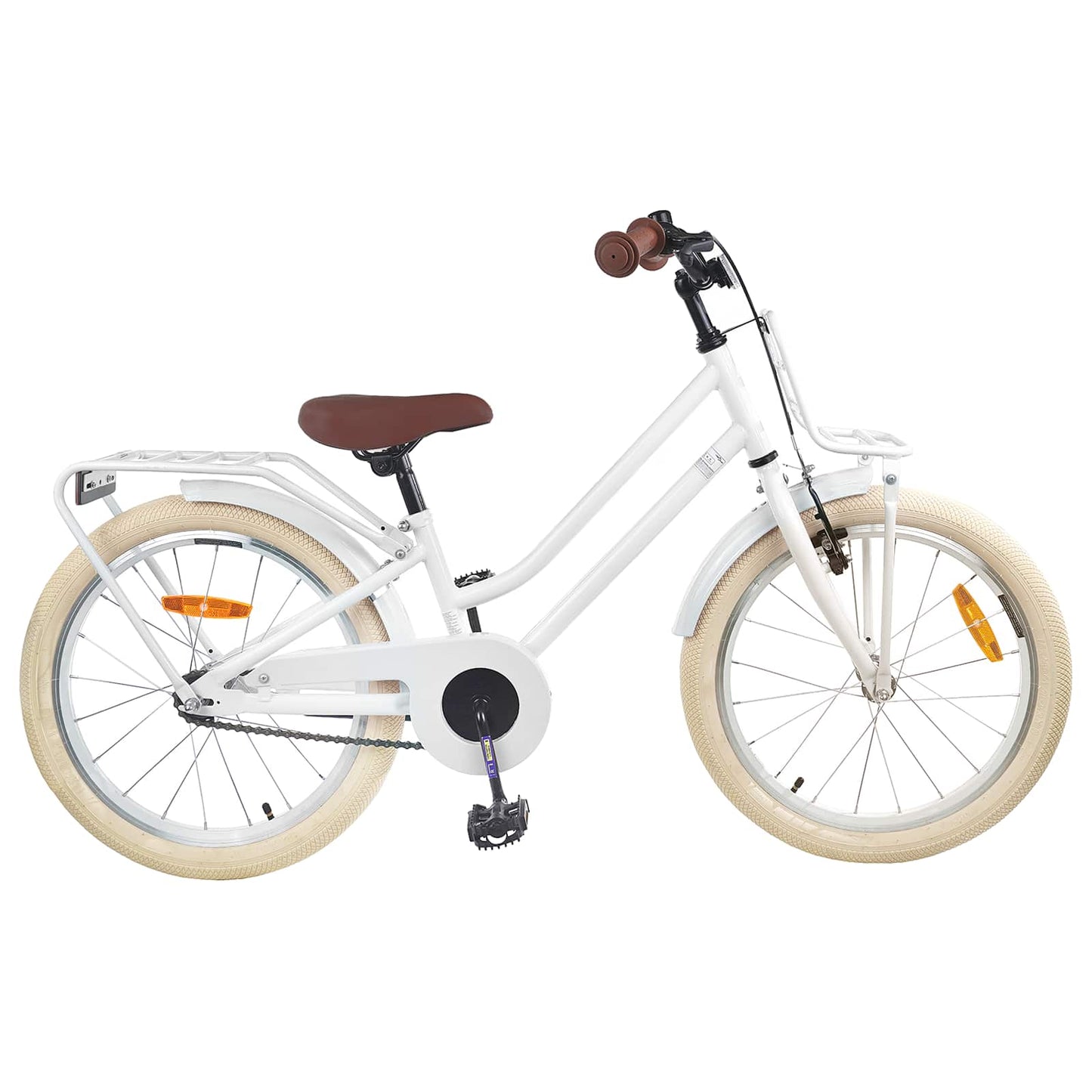 vidaXL Kids Bike 18 Inches for 5-7 Years Old White