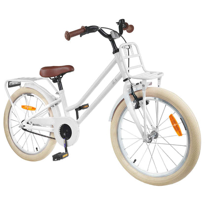 vidaXL Kids Bike 20 Inches for 6-11 Years Old White
