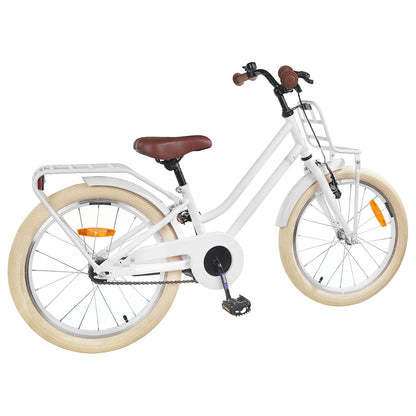 vidaXL Kids Bike 20 Inches for 6-11 Years Old White