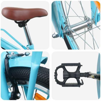 vidaXL Kids Bike 18 Inches for 5-7 Years Old Light Blue