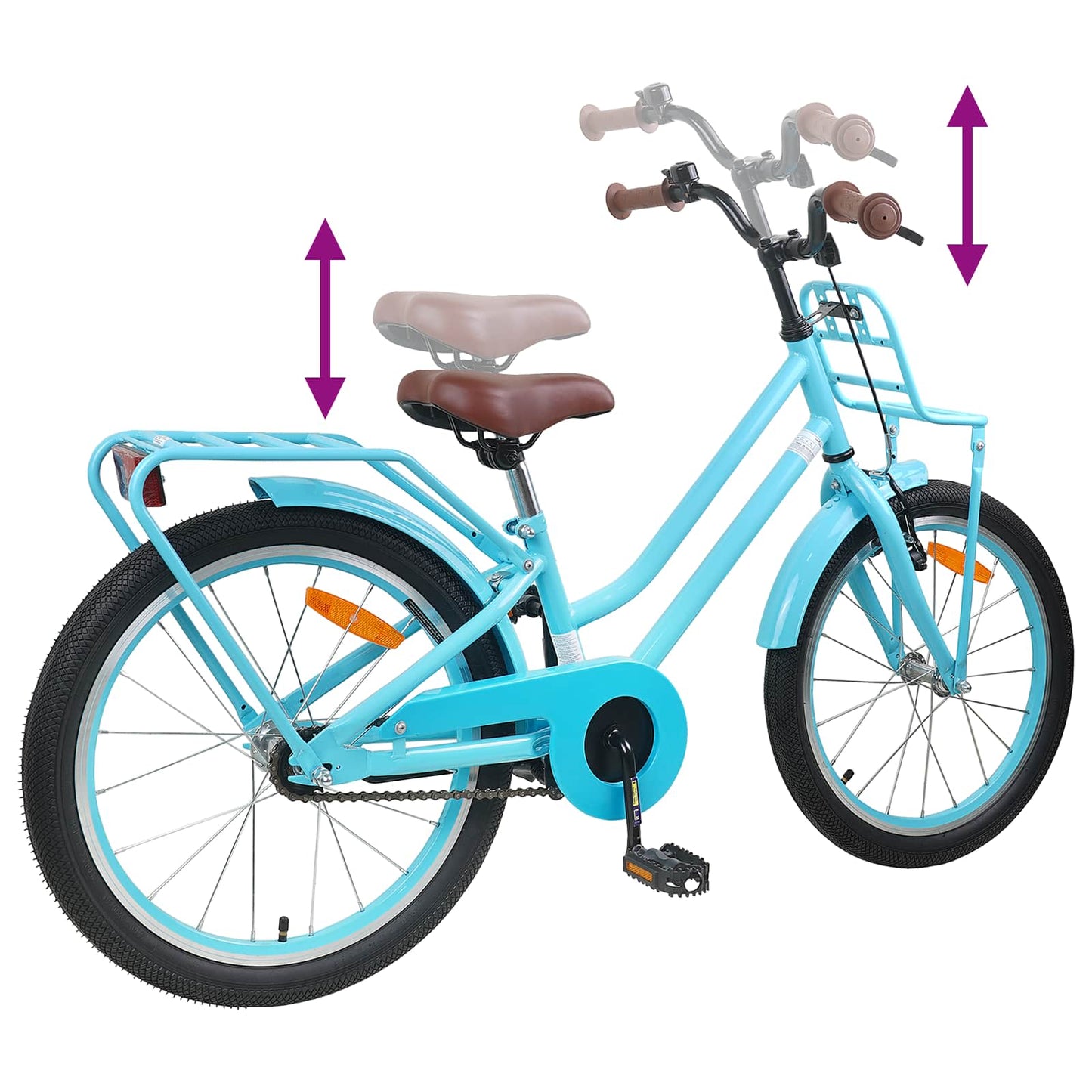 vidaXL Kids Bike 18 Inches for 5-7 Years Old Light Blue