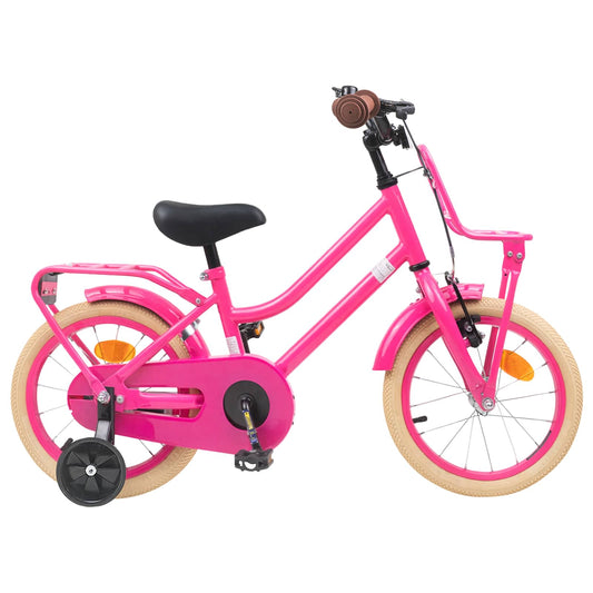 vidaXL Kids Bike 14 Inches for 3-5 Years Old Dark Pink