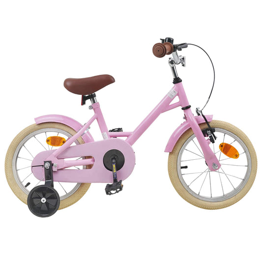 vidaXL Kids Bike 16 Inches for 4-6 Years Old Light Pink