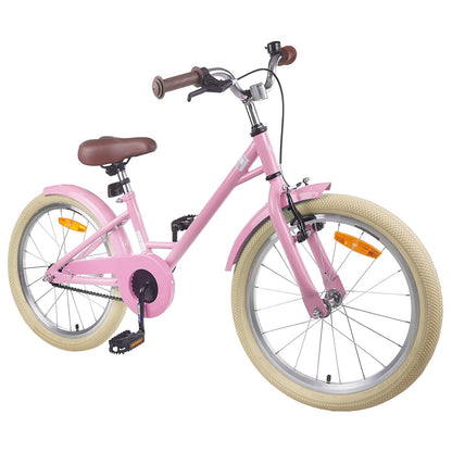 vidaXL Kids Bike 18 Inches for 5-7 Years Old Light Pink