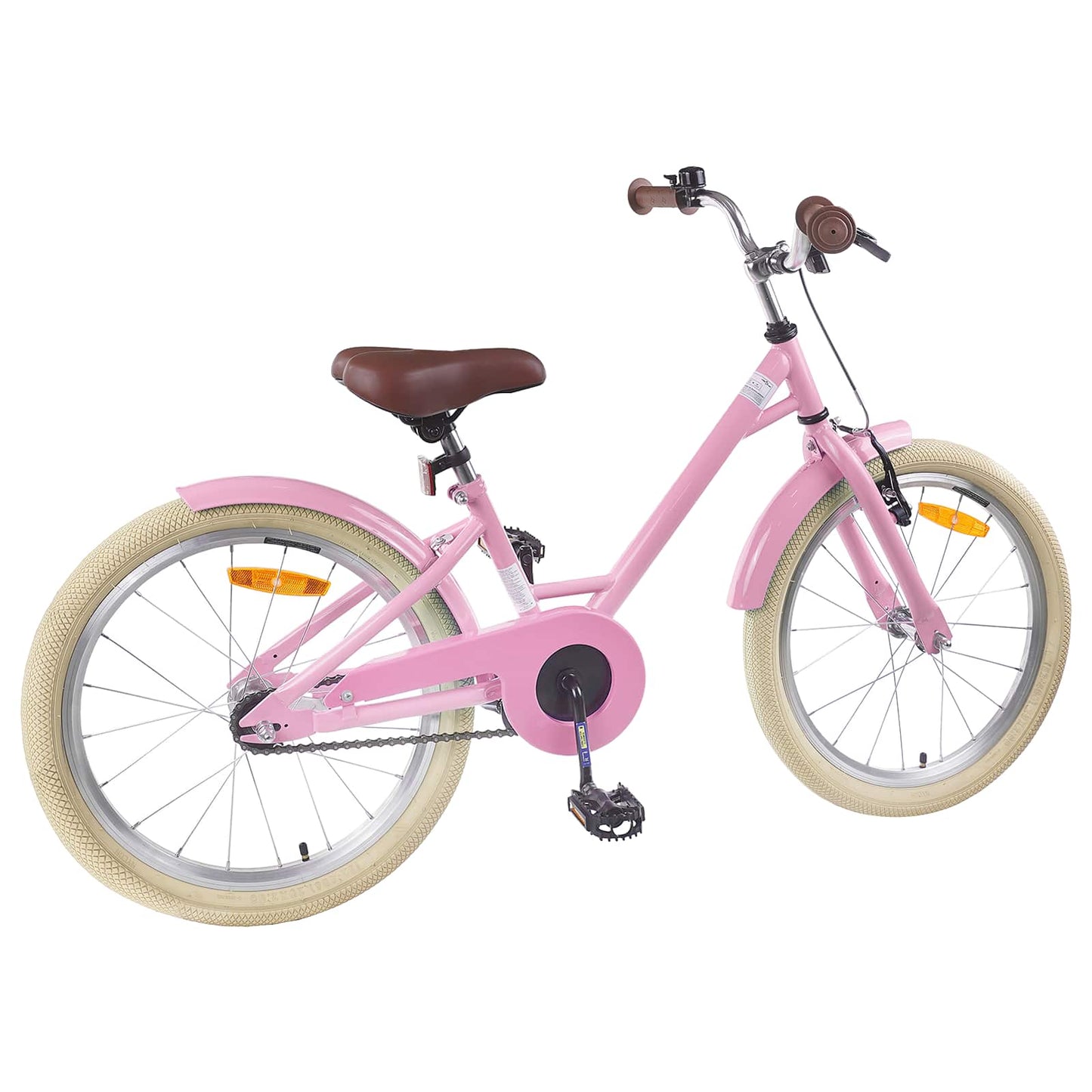 vidaXL Kids Bike 18 Inches for 5-7 Years Old Light Pink