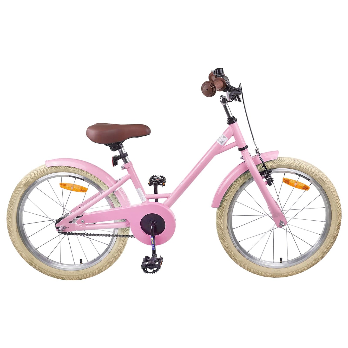 vidaXL Kids Bike 18 Inches for 5-7 Years Old Light Pink