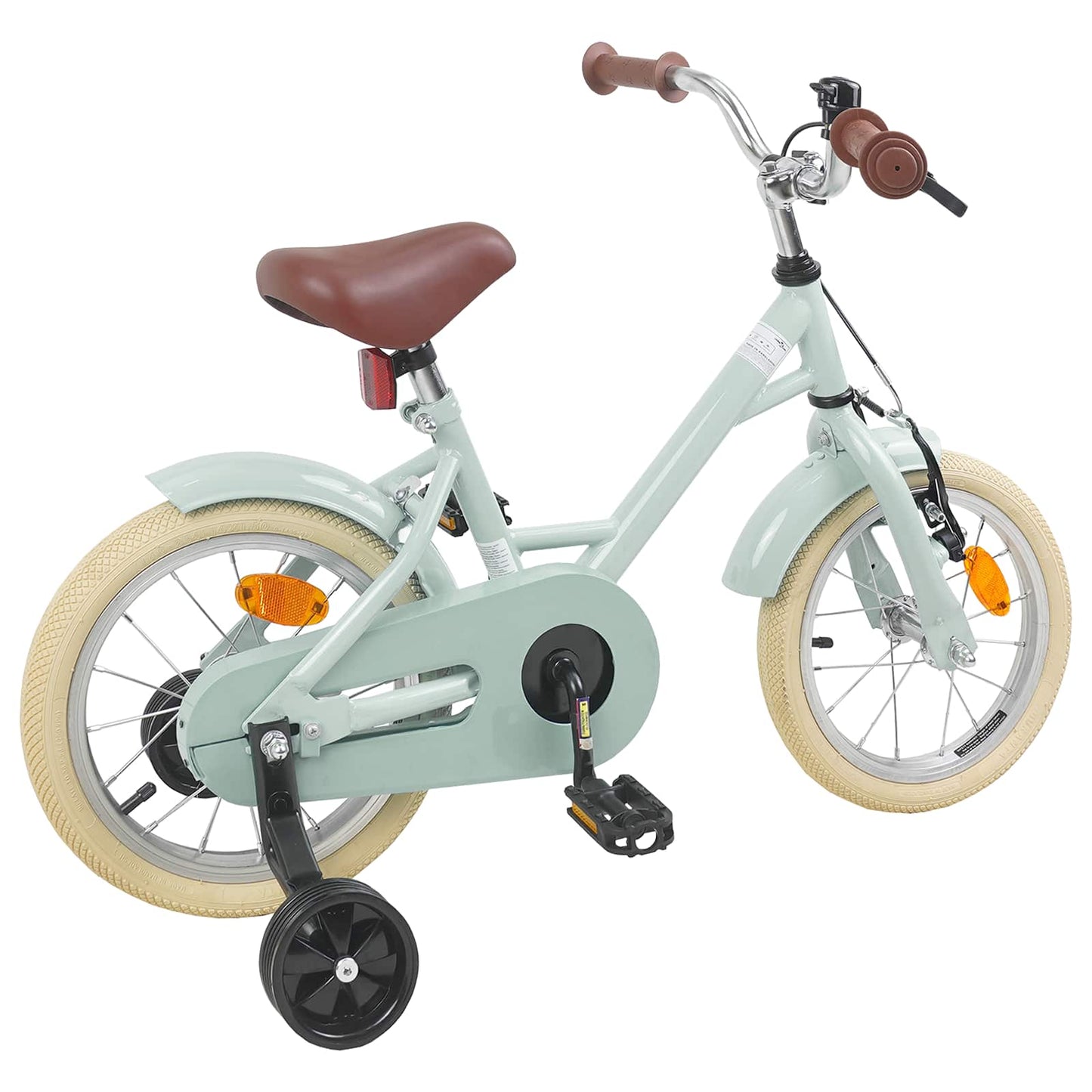 vidaXL Kids Bike 14 Inches for 3-5 Years Old Light Green