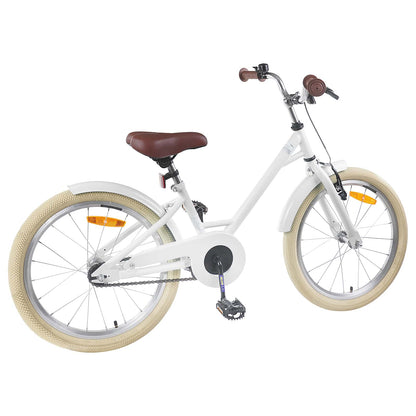 vidaXL Kids Bike 18 Inches for 5-7 Years Old White