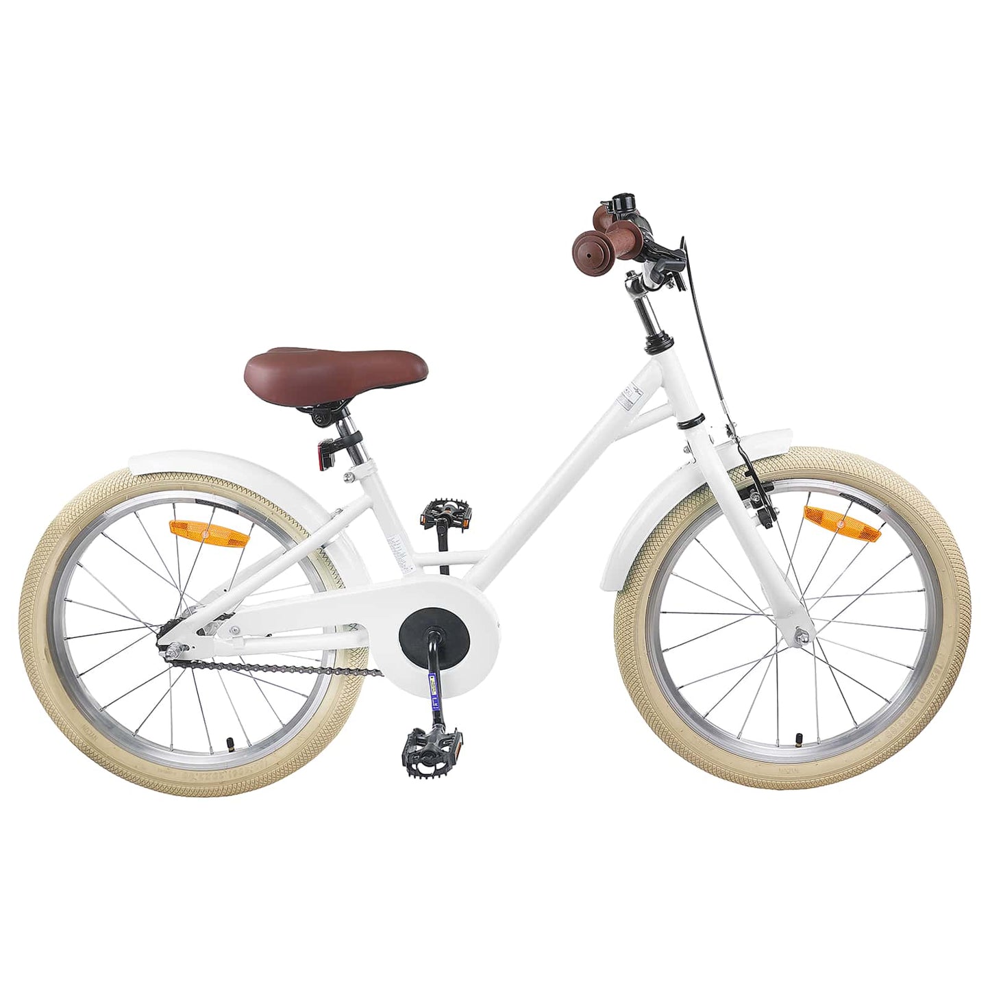 vidaXL Kids Bike 18 Inches for 5-7 Years Old White