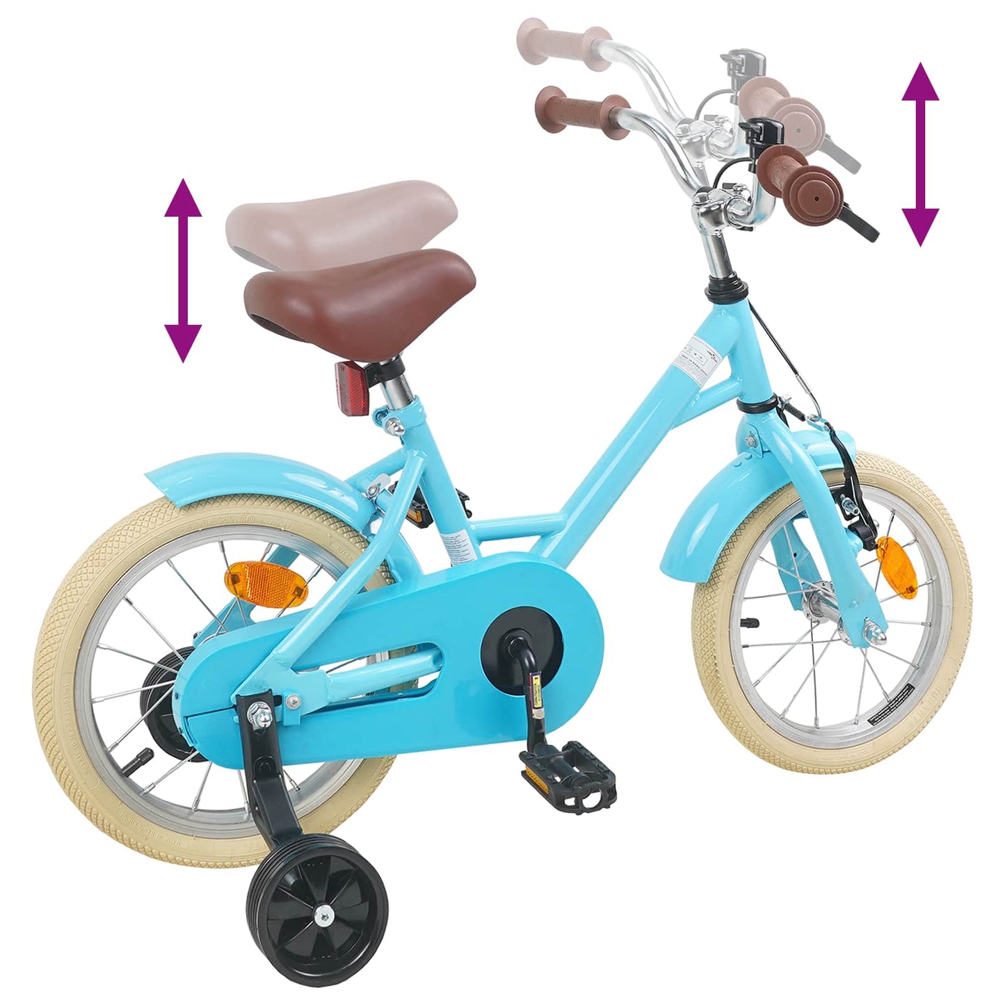 vidaXL Kids Bike 12 Inches for 2-4 Years Old Light Blue