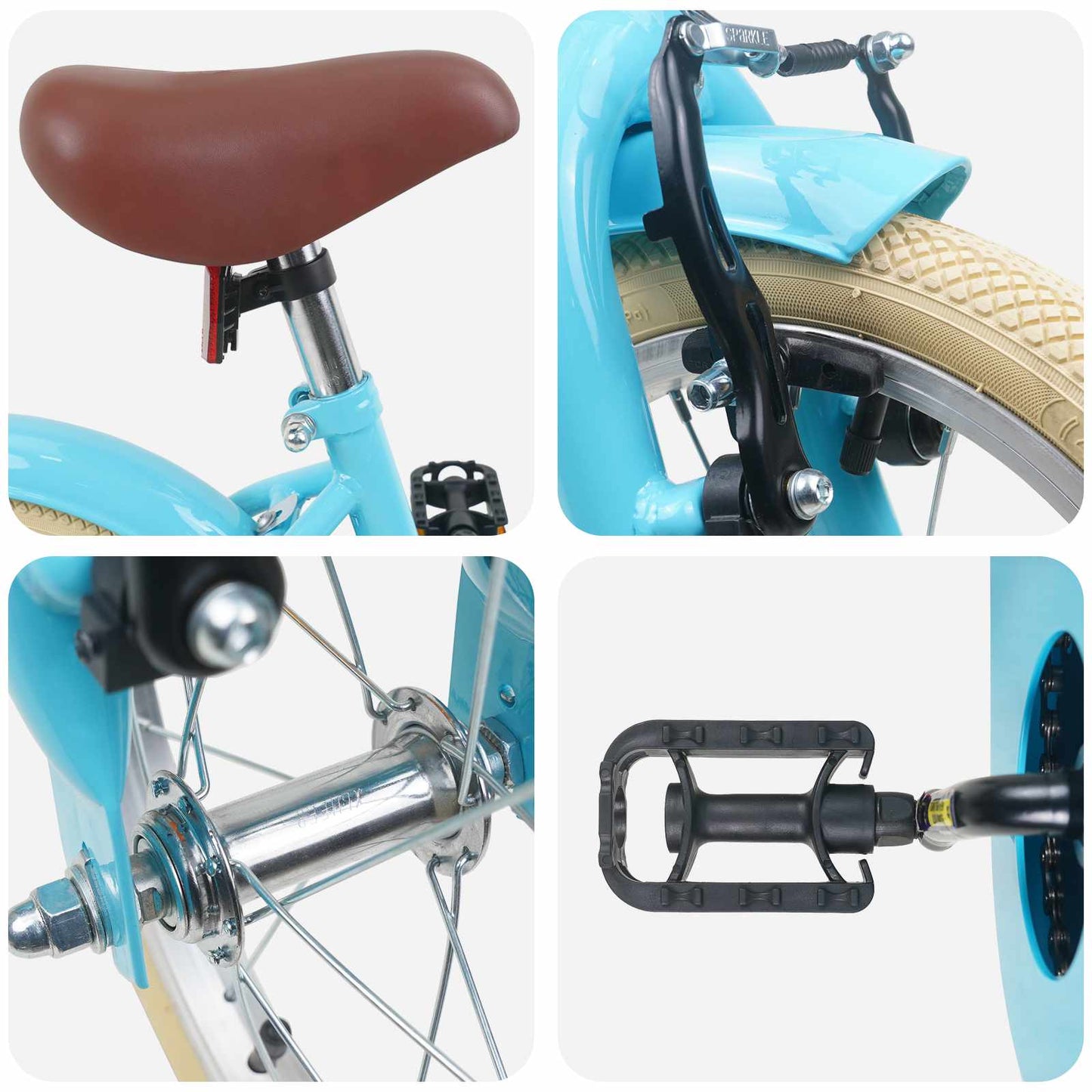 vidaXL Kids Bike 16 Inches for 4-6 Years Old Light Blue