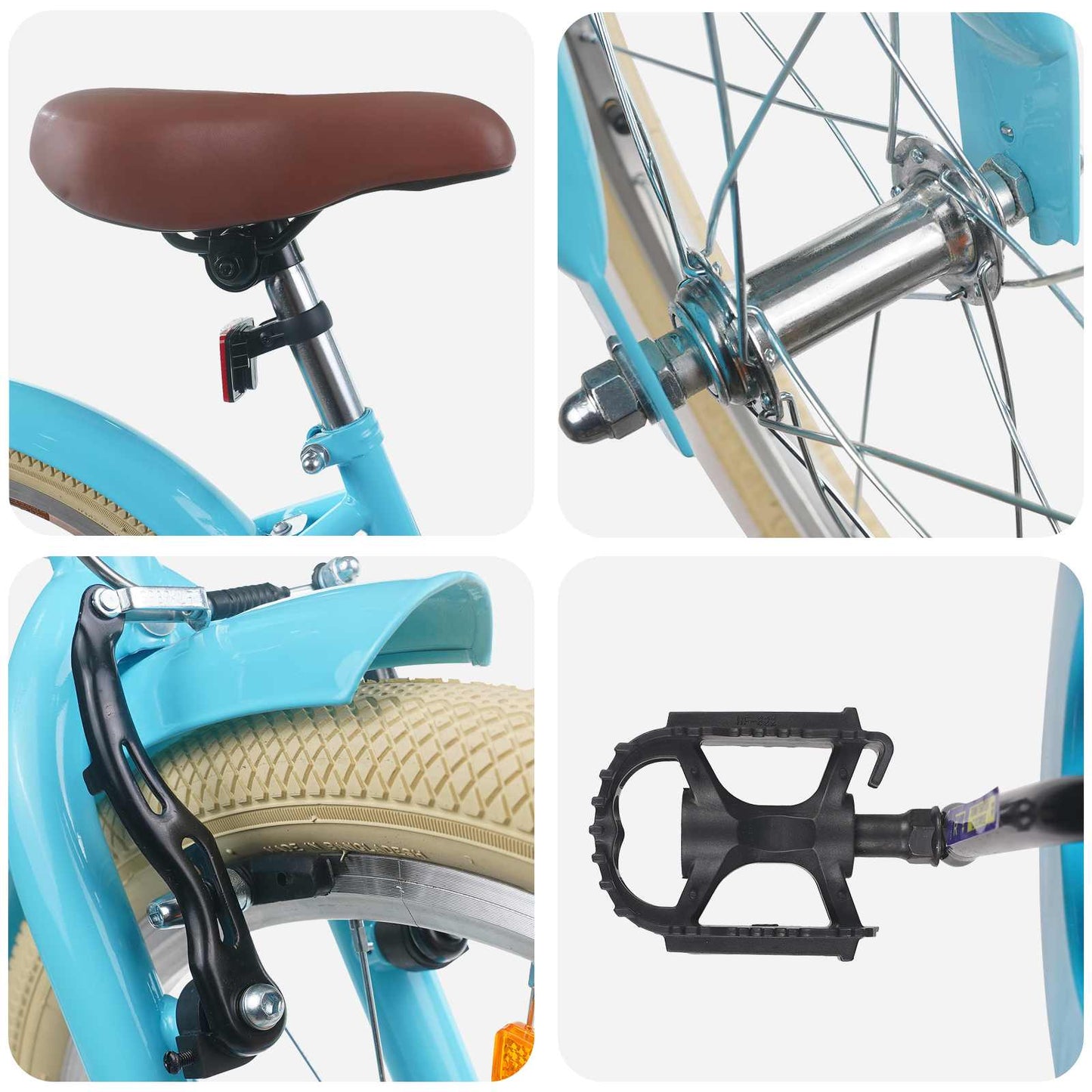 vidaXL Kids Bike 22 Inches for 7-12 Years Old Light Blue