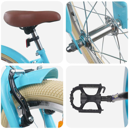 vidaXL Kids Bike 22 Inches for 7-12 Years Old Light Blue