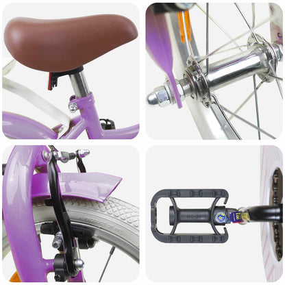vidaXL Kids Bike 12 Inches for 2-4 Years Old Purple