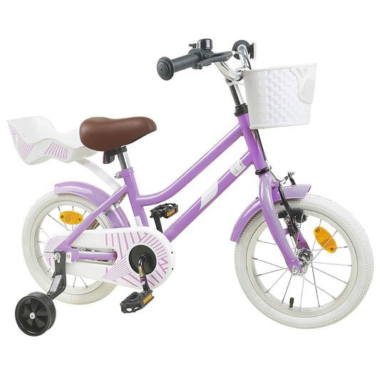 vidaXL Kids Bike 12 Inches for 2-4 Years Old Purple