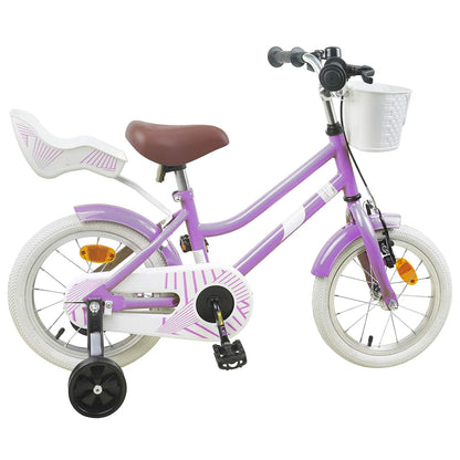 vidaXL Kids Bike 12 Inches for 2-4 Years Old Purple